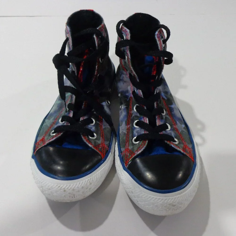 Converse Chuck Taylor All Star Hi Tops American Stars Canvas Sneakers Youth Sz 4